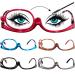 Dunzy 5 Pairs Magnifying Makeup Glasses Eye Make Up Spectacles Flip Down Makeup Reading Glasses Women Single Lens Glasses Cosmetic Reading Glasses +2.50