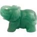 Green Aventurine Crystal Elephant Sculpture - 1.5 Inch Healing Reiki Pocket Gemstone Figurine - Buy Online on GoSupps.com
