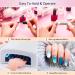 4-Piece Sponge Nail Brush Set with Double Head & 16 Replacement Heads - Nail Design Manicure Tools in Pink, Purple, Champagne, Blue - Buy Online on GoSupps.com