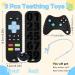 BPA-Free Silicone Baby Teething Toys - Remote Control & Game Controller Teether Set for 0-6 Months with Dummy Chain - Black - Buy Online on GoSupps.com