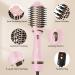 Nicebay Hair Dryer Brush - 4-in-1 Hot Tools Blow Dryer for Drying Straightening Curling & Volumizing - Oval Hot Air Brush with 3 Attachments & Multi-Temperature Settings - Pink & Gold - Buy Online on GoSupps.com