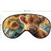 Cute Highland Cow Sleeping Mask with Sunflowers Adjustable Light-Blocking Eye Cover for Men Women Girls & Boys | Watercolor Soft Sleepmask - Buy Online on GoSupps.com
