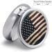 Round American Flag Pill Box | 3 Compartment Decorative Metal Medicine Organizer | Portable Pocket Pill Case - Buy Online on GoSupps.com