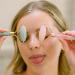 Rose Quartz Face Roller & Eye Massager Set for Women | Facial Skin Care Tools for Puffy Eyes | Self Care Gift - Buy Online on GoSupps.com