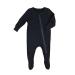 DreamBuy Zip Up Baby Sleepsuits Ribbed Cotton Footed or Footless. Unisex Newborn Clothes Baby boys' clothing and Baby girl clothes 12-18 Months Black