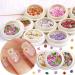 450pcs 3D Flower Nail Art Sequins Decals - Colorful Mixed Flowers & Leaves Designs | MAIOUSU STORE - Buy Online on GoSupps.com