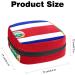 Portable Costa Rica Flag Bandage Storage Bag | Menstrual Cup Pocket with Zipper for Teenagers & Women - Buy Online on GoSupps.com