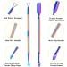 Stainless Steel Cuticle Trimmer Set | Professional Manicure Pedicure Tools with Cuticle Pusher, Scissors, and Remover | Durable Nail Clipper for Fingernails and Toenails - Colored - Buy Online on GoSupps.com