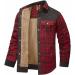Yihaojia Men's Long Sleeve Sherpa Lined Shirt Jacket Plaid Fleece Coats Heavyweight Thermal Button Up Winter Work Outwear Red#69 Small - Buy Online on GoSupps.com