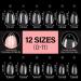 AILLSA Short Coffin Nail Tips - 360pcs Press On Matte Gel Full Cover False Nails with Gift Box - DIY Nail Extensions Kit (EX Short Coffin) - Buy Online on GoSupps.com