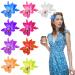 Bohemian Flower Hair Clip Multicolor Double Orchid Hawaiian Tropic Flower Hairpins for Women Girls Flower Hair Accessories Orchid Clips for Hawaiian Luau Beach Wedding Birthday Party (9 Colors)