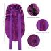 Homiton 2Pcs Silk Bonnet for Long Braids - Black+Purple | Satin Curly Hair Bonnet for Sleeping - Buy Online on GoSupps.com