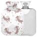 NAANLE hot water bottle with Dachshund motif heat and cold therapy warm water bottle 1 l warm steadel for bed hand foot warmer for pain relief 1L