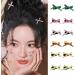AJOIDR 2pcs Bowknot Shape Hairpins Hot Girls Ribbon Bowknot Hair Clip New Year Hair Clip for Woman Ponytail Hair Clip - Buy Online on GoSupps.com