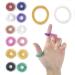 14 pieces acupressure ring set 12 pieces of fingers massage rings and 2 pieces of wrist massage rings for fingers acupressure ring arthrorooller sensory skills rings set
