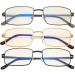 Buy Eyekepper 3 Pack Reading Glasses - Blue Light Blocking Metal Frame +0.75 Readers | International Shipping Available - Buy Online on GoSupps.com