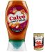 Italian Gourmet E.R. Calv Sweet and Sour Sauces 250 ml Pack of 6 Sweet and Sour Fruity Sauces Ideal for French Fries and Appetizers Gluten Free Vegan + Italian Gourmet Polpa 400g