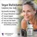 VEGANLY Vegan Multivitamin One-Daily for Plant-based Diets. 90 veg. tablets with high potency in B12 D3 Calcium Iron Zinc & more. Best for vegans and vegetarians. (NPN 80076962) - Buy Online on GoSupps.com