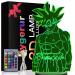 Eygerur Anime Goku Gifts Toy Decoration Night Light 3D LED Illusion Lamp with Remote Control & Touch 7 Colours + 16 Colours Changing Opreated Dimmable Bedside Lamp for Kids Men Goku Fans Anime Light-b