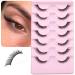 Half Lashes Natural Look False Eyelashes Wispy Angel Wing Fake Eyelashes Cat Fox Eye Lashes Mink 3/4 Corner Lashes Pack 7 Pairs ALICROWN A- Angel Wing Lashes