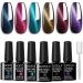 Croitout Cat Eye Gel Nail Polish Set with 1 Magnet Shellac Nail Gel Polish Colours Set Magnetic Gel Nail Polishes Set Soak Off Shellac Gel Nail Polish UV Kit Best Gift for Women 6 x 7.3ml UK-4MY-006 1 count (Pack of 4)