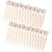 2 Pieces Pearl Hair Side Comb 15 Teeth Decorative Hair Combs Side Pearl Rhinestone Crystal Bridal Wedding Comb Hair Accessories for Women and Girls