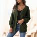 Gefomuofe Cardigans for Women Long Sleeve Cardigan for Women Pocket Jacket Cardigan Women's Blazer Cardigan Outerwear Elegant Shoulder Jacket Top Casual Top Green L - Buy Online on GoSupps.com