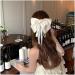 JUNART 2Pcs Big Bow Hair Clips Silky Satin Hair Barrettes for Women Black & White Big Hair Bow Clip Hair Accessories for Girls Teen - Buy Online on GoSupps.com