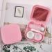 Lyrlody Portable Square Contact Lens Box - Dust-Proof Plastic Container with Mirror Tweezers & Accessories (Pink) | International Shipping - Buy Online on GoSupps.com