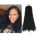 RAYIIS Fuax Locs Crochet Hair Super Lightweight Micro Locs 4 Pack Sister Locs Crochet Hair Synthetic braids Hair Extensions (18 Inch 1B) 18 Inch 1B