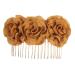 DOITOOL Barrettes for Women Bridal Flower Clip Bridal Barrette Blush Hair Bride