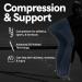 Full Leg Compression Sleeve - X-Large Black Hamstring & Knee Support | International Shipping - Buy Online on GoSupps.com
