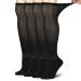 4 Pack Diabetic Bamboo Socks Non-Binding Top Seamless Toe Lymphedema Over The Knee Loose Fitting Cushioned Sole black9-11 4black 9-11