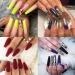 Noblife 1200PC Long Coffin False Nails - 10 Sizes Full Cover Acrylic Ballerina Tips for DIY Nail Art & Manicure - Buy Online on GoSupps.com