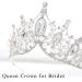 Catery Silver Baroque Queen Crown and Tiara - Crystal Pearl Wedding Tiara for Bride - Rhinestone Princess Tiara for Women and Girls - Buy Online on GoSupps.com