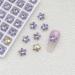 FEIlei 10 Pcs Heart Nail Charms Pointed Back Nail Art Charms Butterfly Nail Rhinestones