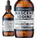 Nascent Iodine Organic | 2800mcg | Potassium Iodide | Iodine Supplement | Iodine Drops | Vegan | Clear Color | Large 2oz