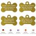 ENGRAVO Dog Tag Bone Gold - Custom Engraved Pet ID Tag with 2 Key Rings | Small 32mm - Buy Online on GoSupps.com