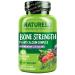 NATURELO Bone Strength - Plant-Based Calcium Magnesium Potassium Vitamin D3 VIT C K2 - GMO Soy Gluten Free Ingredients - Whole Food Supplement for Bone Health - 180 Vegan Friendly Capsules