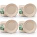 500 pcs Disposable Paper Plates 6 Inch Bulk Heavy Duty Sugarcane Brown Paper Plates Compostable Plates for Dessert Party Appetizer Cakes Restaurant Party Supplies