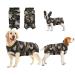 Ouuonno healing suits for dogs surgical relaxation for female male abdominal wounds spay or skin diseases cone e-neck band alternatives (XS camouflage) XS camouflage