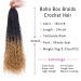 Unionbeauty 24 Boho Box Braids Crochet Hair 8 Packs | Curly Ends Goddess Braiding Hair Extension for Black Women | Ombre Synthetic Pre-looped Hippie Braids 1B/27# 24 Inch - Buy Online on GoSupps.com