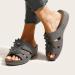 Elegant Women's Plateau Sandals with Wedge Heel - Comfortable Glitter Slides for Summer Vacation | S42745 Gray UK 6 - Buy Online on GoSupps.com