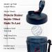 Qavi Protein Shaker Bottle 590ml Black - Stainless Steel Mixing Wire Ball, Tritan Material, BPA Free, Leakproof & Odourless - Buy Online on GoSupps.com