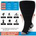 Ancrina Plus Size Compression Socks for Women & Men | XL-XXL | Ideal for Sports Running Air Travel & Cycling - Black - Buy Online on GoSupps.com
