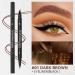 EONFAVE Eyebrow Pen Hair Drawing 2in1 DualEnd Microblading Eyebrow Pen Waterproof and Eyeliner Curved Eyebrow Pencil with 2 Points Precise Brush Tip Natural Dark Brown - Buy Online on GoSupps.com