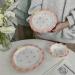Dinnerware Dishes Plates Cartoon Pink Ceramic Dinner Plate with Bow Home Plate Fruit Plate Oatmeal Plate Yogurt Plate High Temperature Resistant Deep Dish Kitchen Tableware Dinner Restaurant Family Pa Oak - Buy Online on GoSupps.com