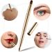 Retractable Dual End Lip Makeup Brush | Portable Lipstick & Concealer Brushes - Gold - Buy Online on GoSupps.com