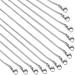 12 Pack Necklace Chains 18 Inches Stainless Steel Snake Chain Necklace with Lobster Clasps for DIY Jewelry Making 1.2 mm