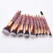 10x Glow in the Dark Makeup Brushes Set - Foundation Powder Eyeshadow Eyeliner & Lip Brushes | International Shipping Available - Buy Online on GoSupps.com